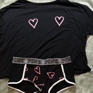 Candy Cane Heart Women's Intimates Set